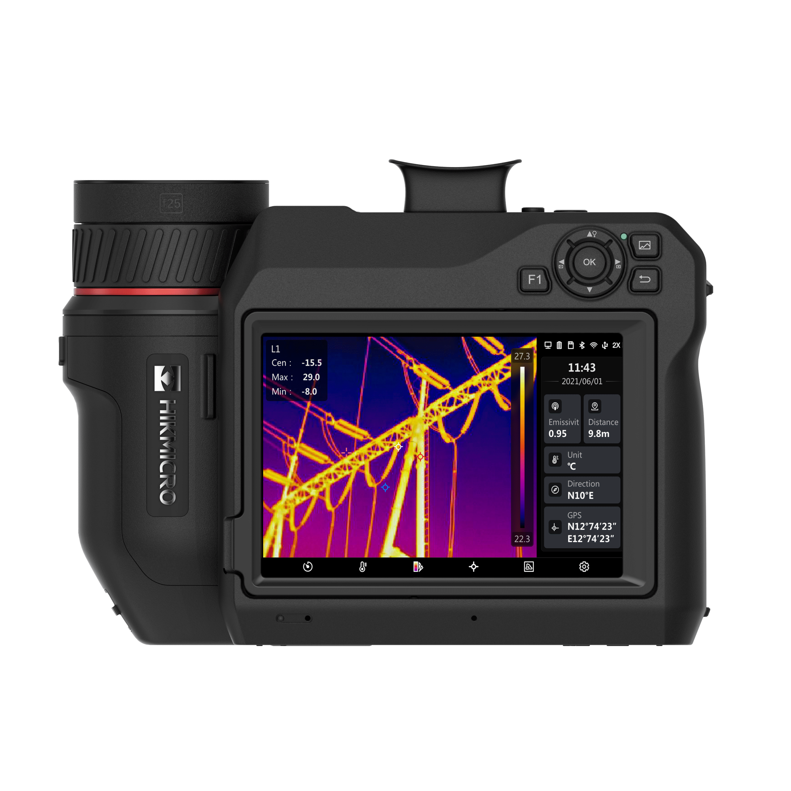 HIKMICRO SP40H | SP60H | SP100H | SP120H Thermal Imaging Camera Rotating Lens