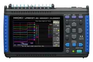 10-channel isolated input terminals and USB/CF card connectivity on HIOKI LR8431-20