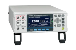 HIOKI RM3545A-1 precision resistance meter front panel display showing measurement reading