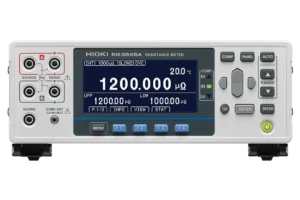 HIOKI RM3545A-1 benchtop resistance meter with connection terminals and interface ports