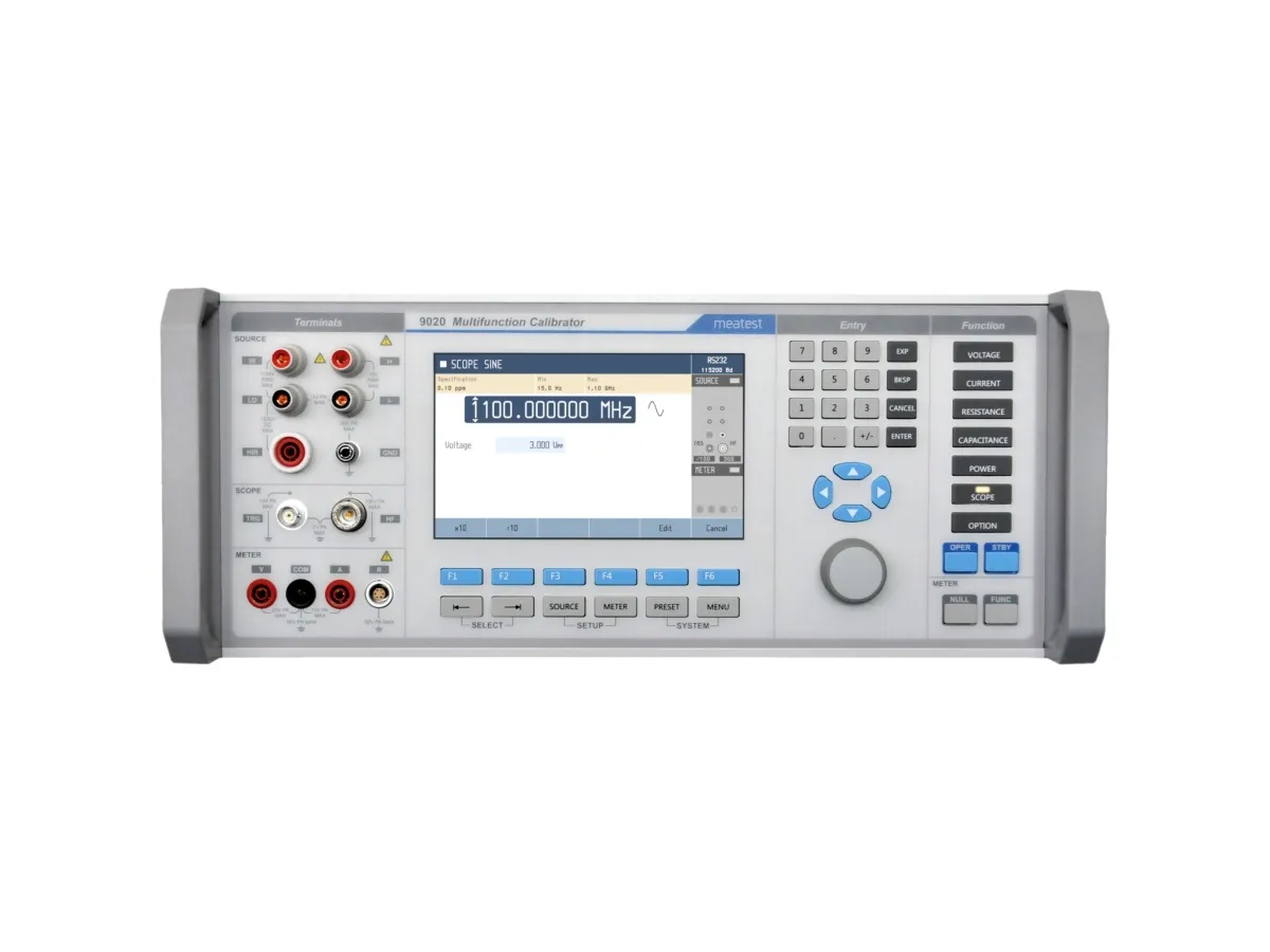 Meatest 9020 multifunction calibrator front panel