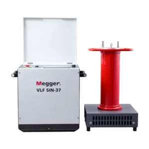 Megger VLF Sine 37 kV with PDS 62-SIN partial discharge coupler attached