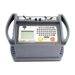 Megger DLRO600 600A digital micro-ohmmeter on white background