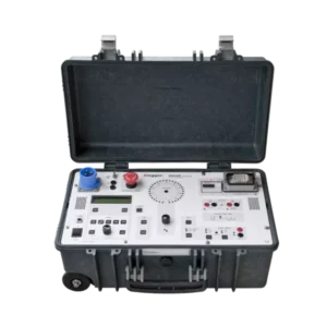 Megger INGVAR control unit front panel with current adjustment knob and LCD display