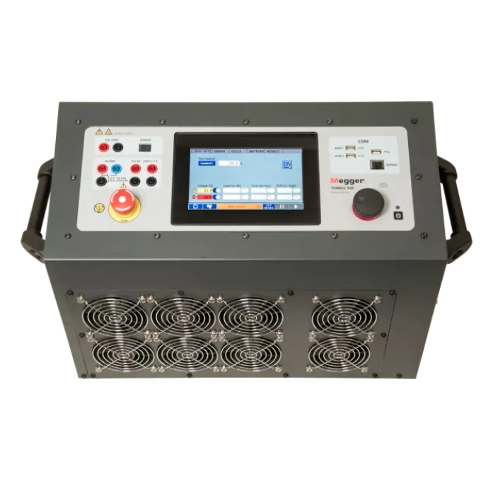 TORKEL900 with BVM battery voltage monitor connected for cell-level testing