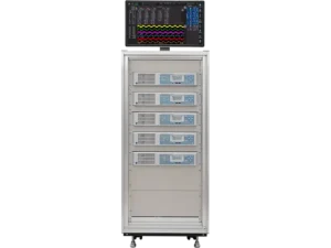 Yokogawa WT1500 mounted in 2U EIA rack alongside test system equipment